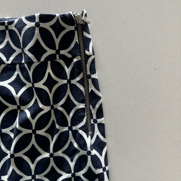Banana Republic - Printed Ponte Mini Skirt - Navy / White print - Picture 3 of 6